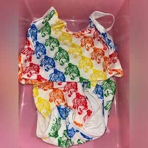 Tiger multi color bodysuit swimwear